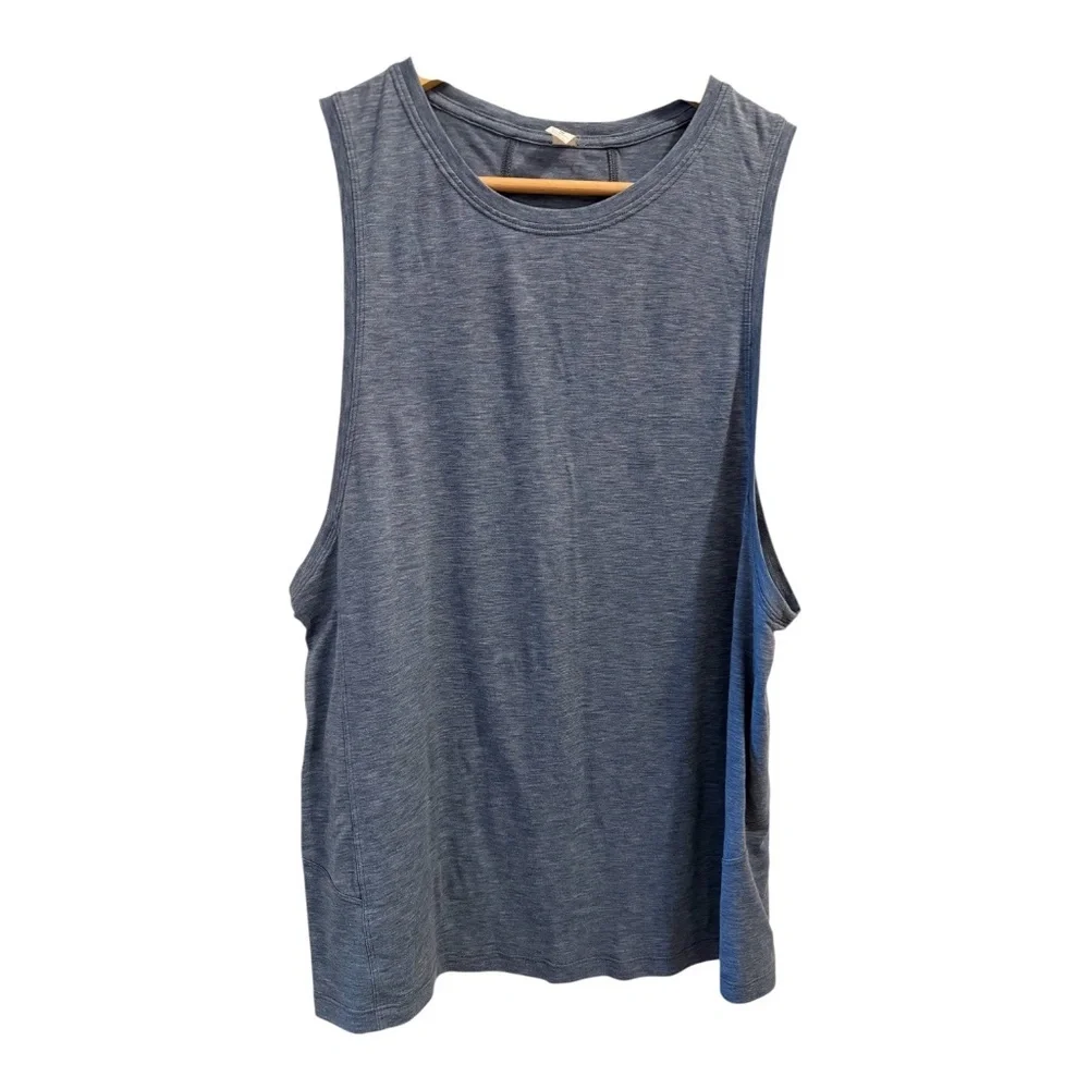 Lululemon Box It Out Tank, Size 8, Like New, Heathered Night Tide